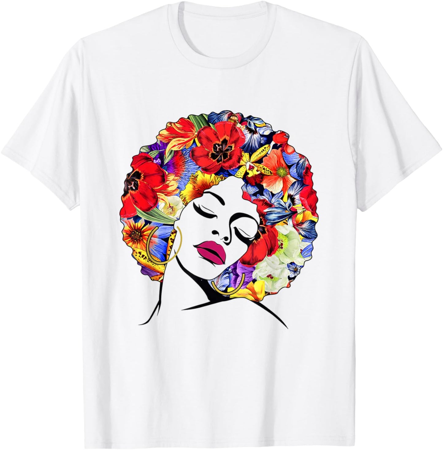Afro Hair Natural Black History Juneteenth Pride T-Shirt - T-Shirt | White