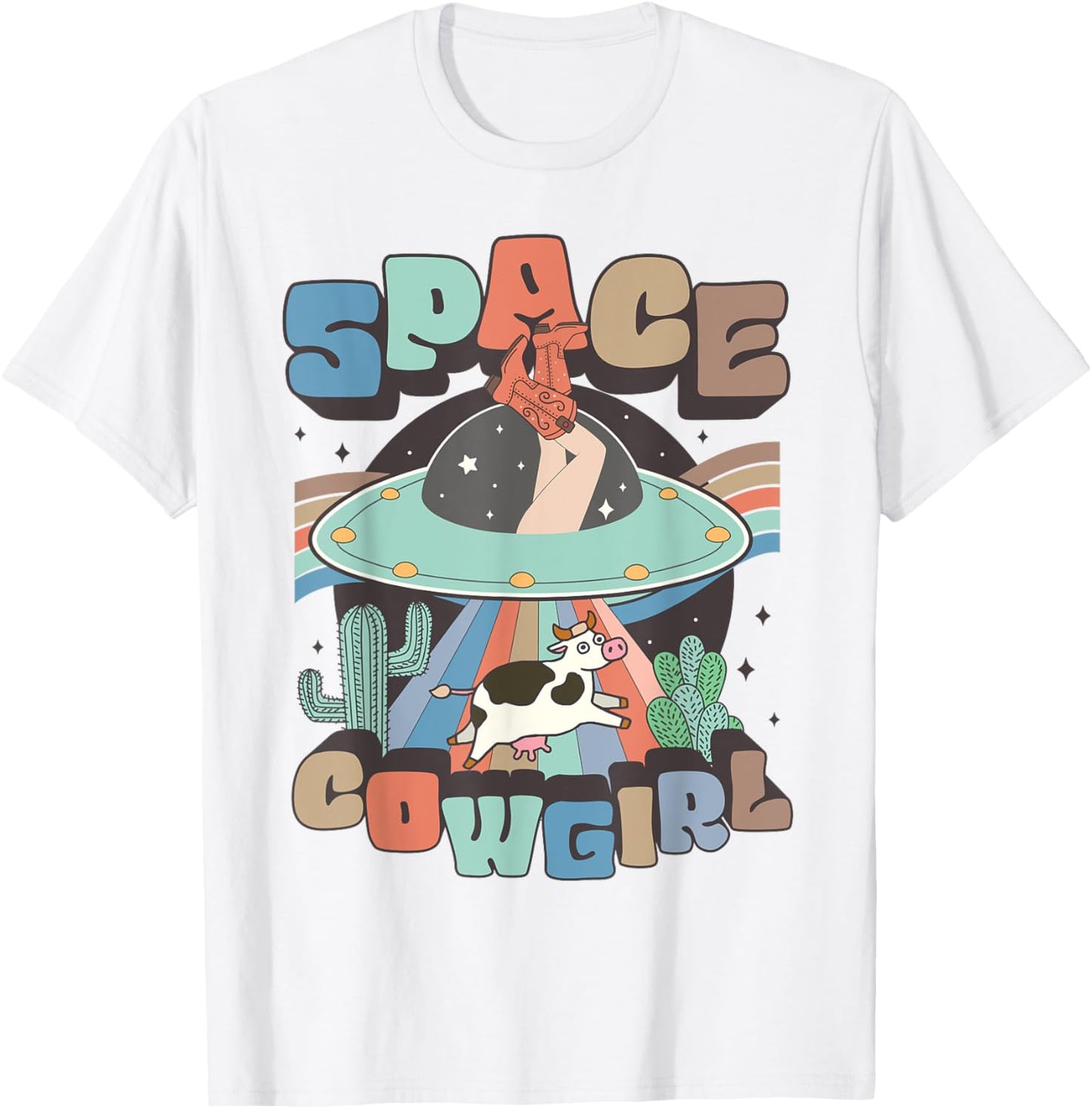 Space Cowgirls Bachelorette Party Rodeo Retro Girls Women T-Shirt - T-Shirt | White