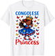 Congolese Princess Dabbing Girl Cute Congo Pride Outfit kids T-Shirt - T-Shirt | White