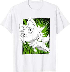 Pokémon Sprigatito In The Grass Manga Panel T-Shirt - T-Shirt | White