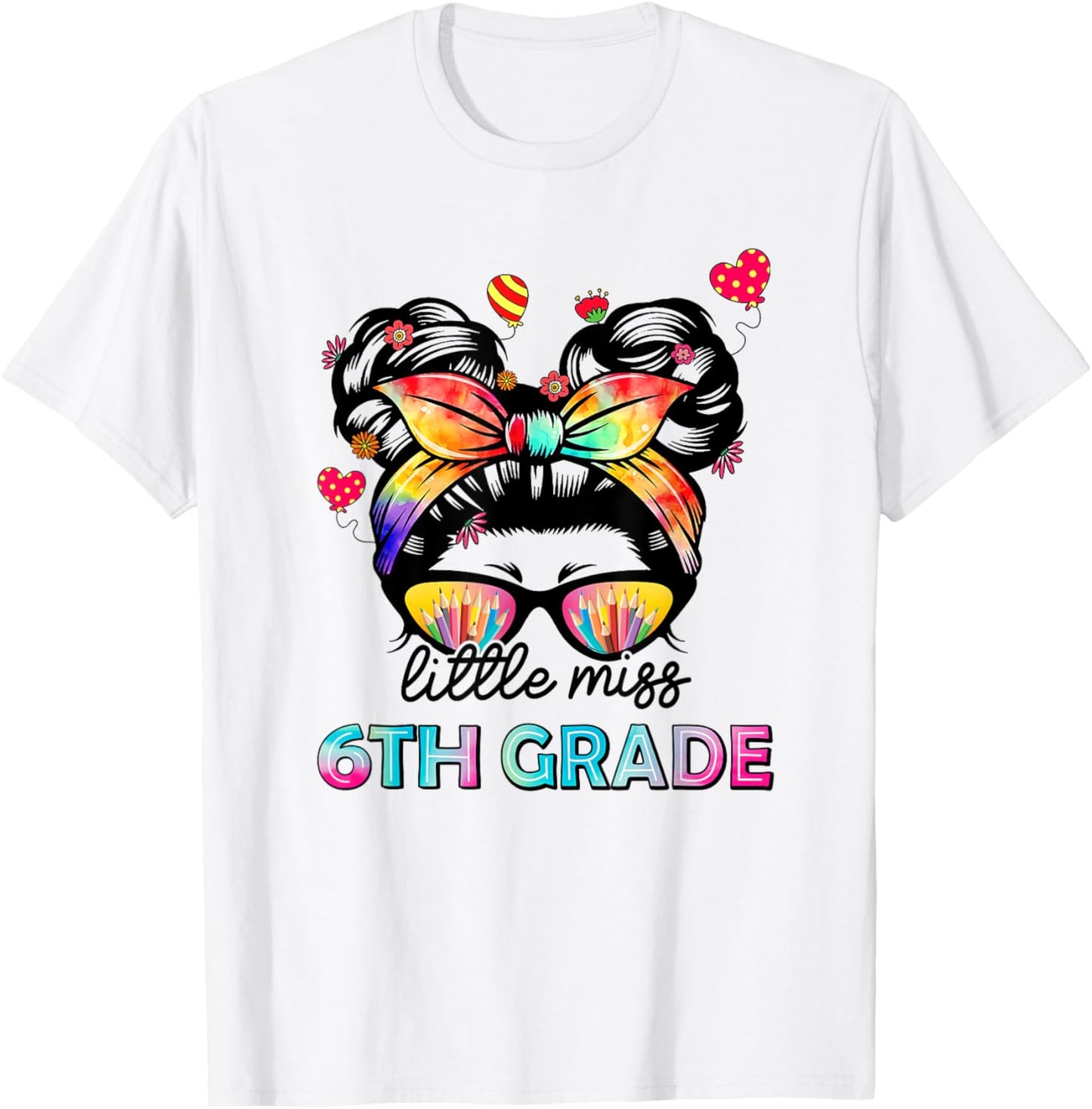 Little Miss Sixth Grade Back To School 6th Grade Girls T-Shirt - T-Shirt | White
