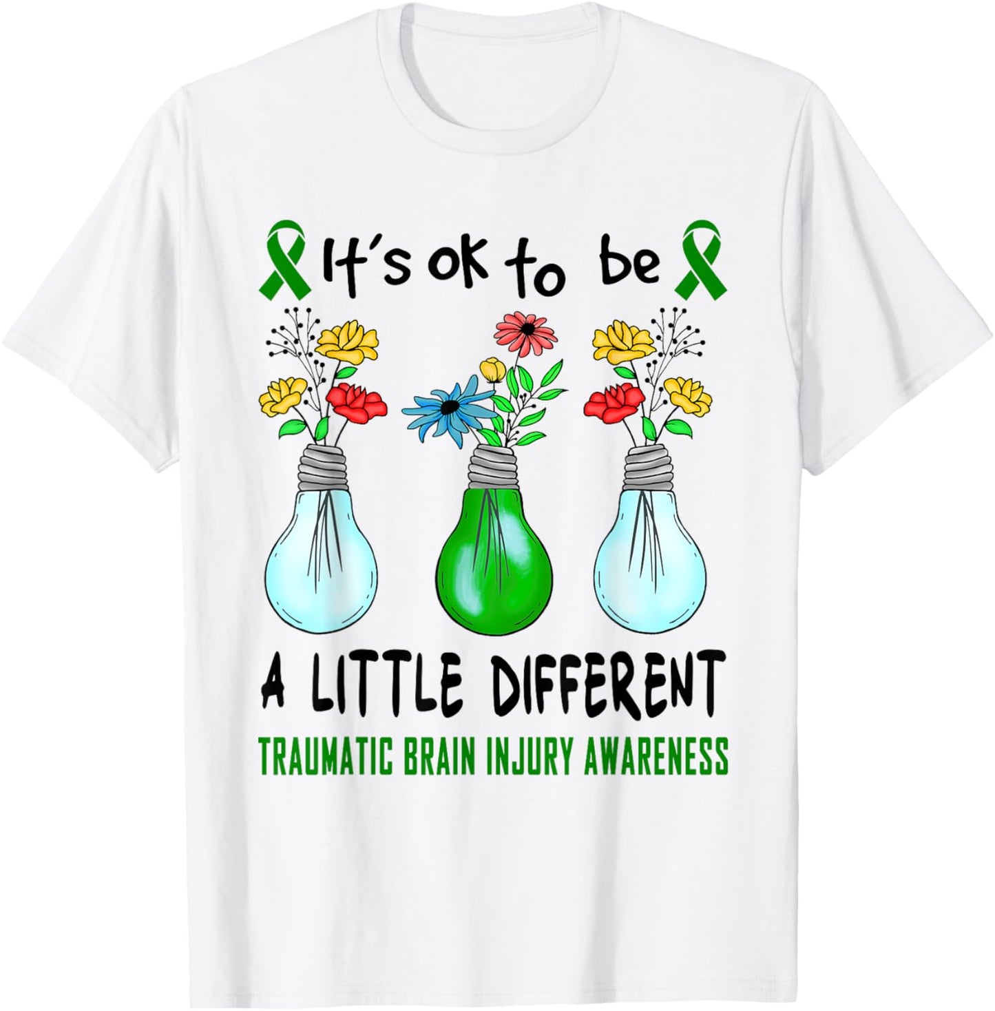 It's Ok To Be A Little Different Traumatic Brain Injury TBI T-Shirt - T-Shirt | White