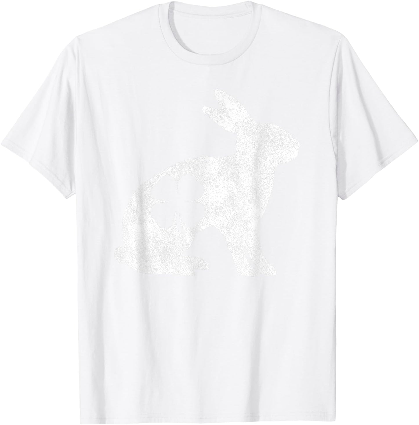 St. Patrick's Day Rabbit Bunny Irish Green Shamrock Clover T-Shirt - T-Shirt | White