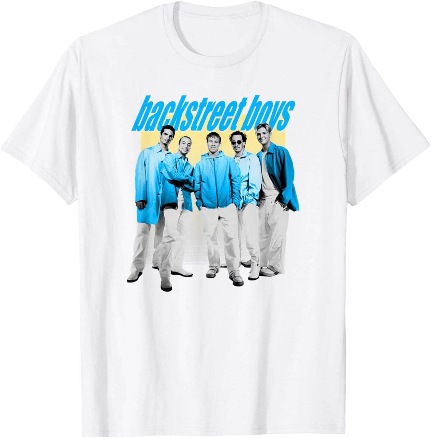 Backstreet Boys – Blue Group Watercolor T-Shirt - T-Shirt | White