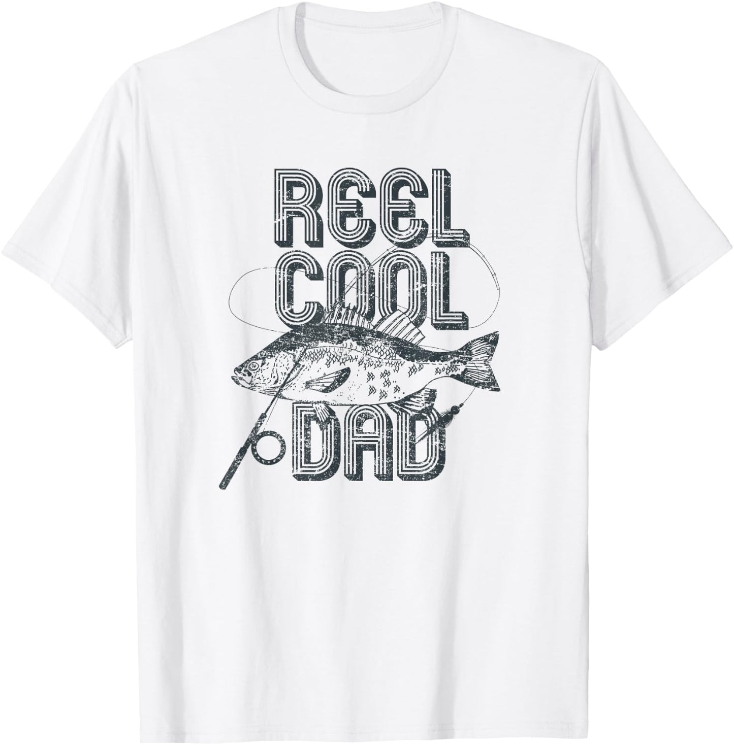 Reel Cool Dad Funny Fishing Fathers Day Gift Fisherman T-Shirt - T-Shirt | White