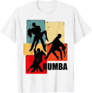 Rumba for Rumba dancer | Retro Rumba T-Shirt - T-Shirt | White