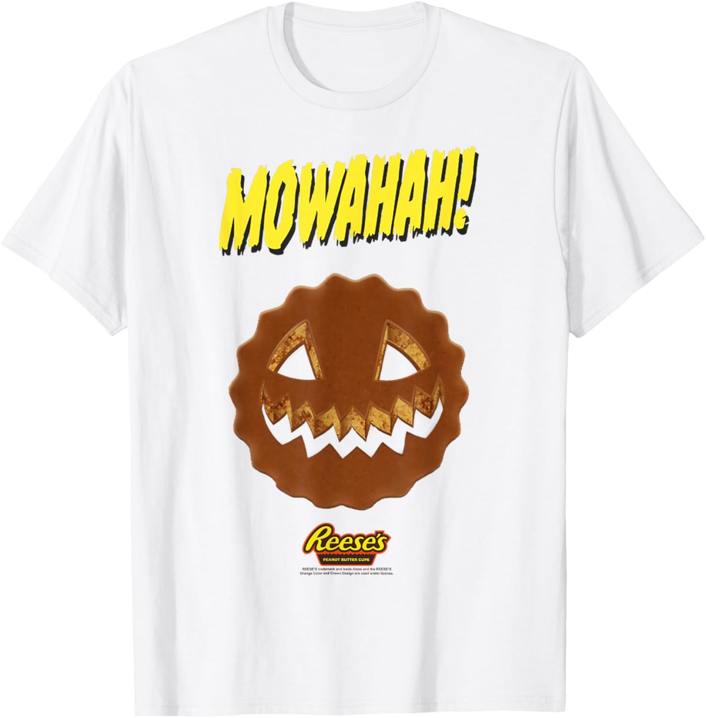 Reese's Halloween Chocolate Jack O' Lantern Mowahah! T-Shirt - T-Shirt | White