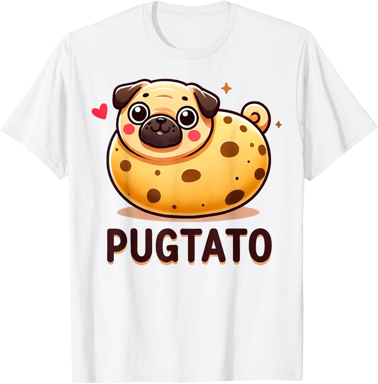 Pugtato Funny Pug Potato Dog Lover Pun Women Girls Kids T-Shirt - T-Shirt | White