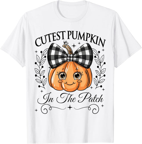 Cutest Pumpkin In The Patch Halloween Fall Bow Kids Girls