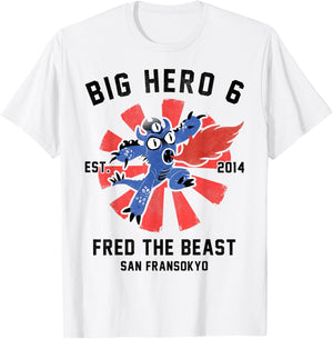 Disney Big Hero 6 Fred The Beast Poster Graphic T-Shirt - T-Shirt | White