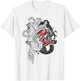 The Dragon And Bird Phoenix Ying Yang Chinese Fenghuang Art T-Shirt - T-Shirt | White