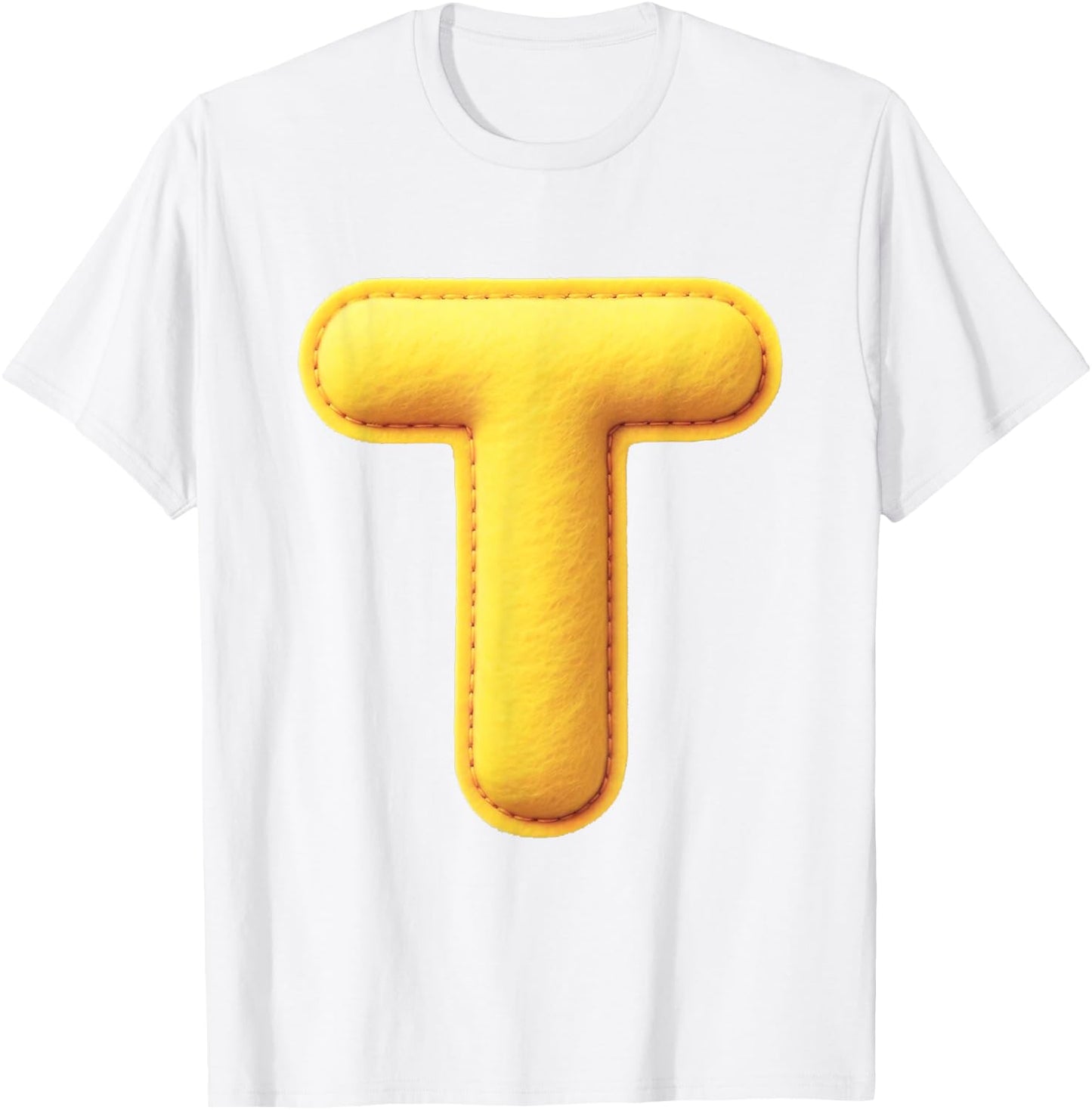 Letter T Funny Chipmunk Group Matching Thanksgiving Costume T-Shirt - T-Shirt | White