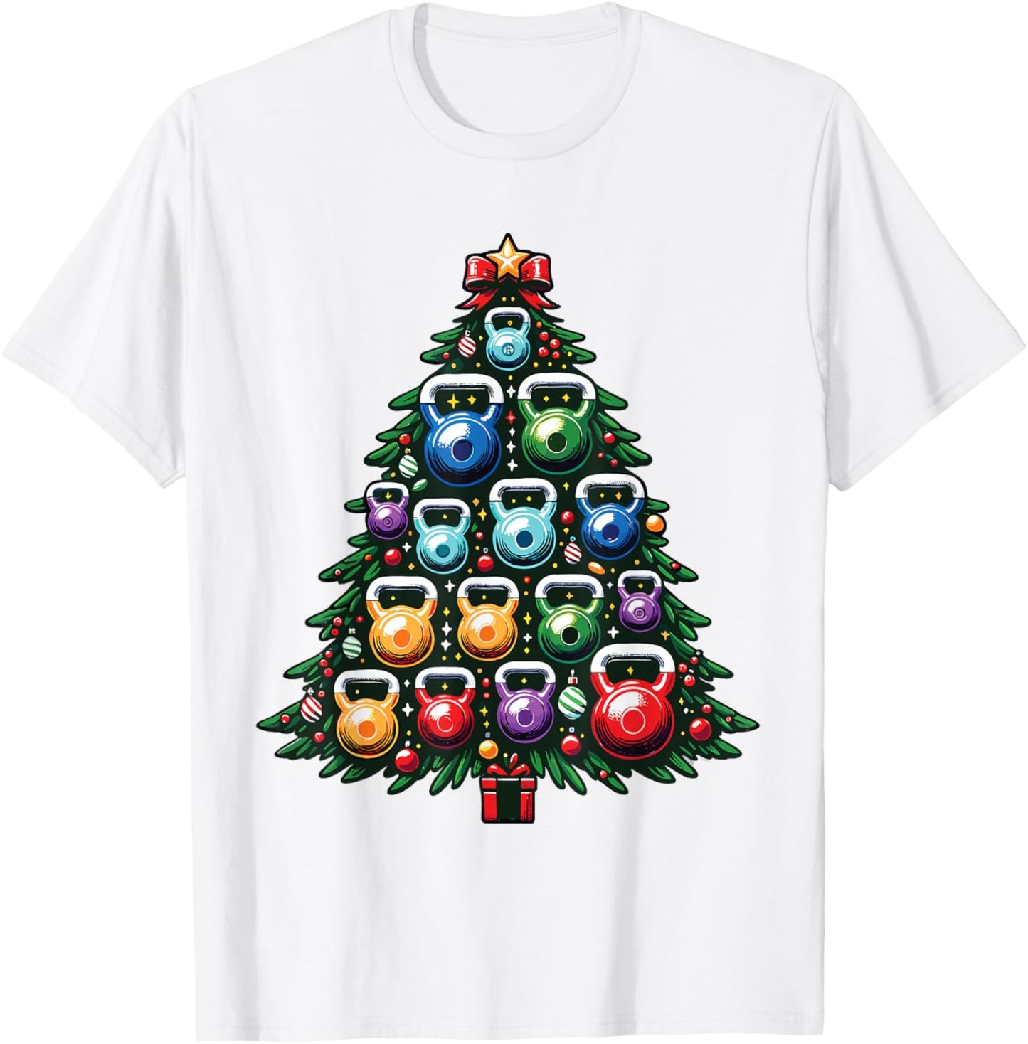 Kettlebell Christmas Workout T-Shirt - T-Shirt | White