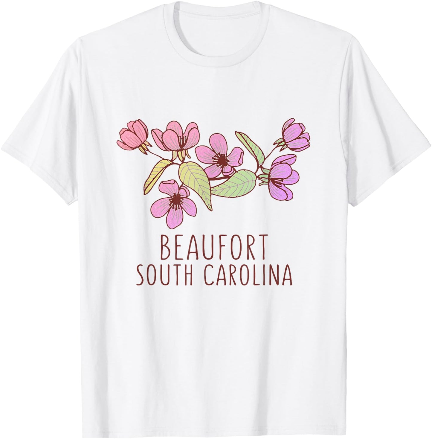 Beaufort South Carolina Wildflowers | Beaufort SC T-Shirt - T-Shirt | White