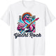 Yacht Rock Flamingo Retro Style, 70s 80s Soft Rock Retro T-Shirt - T-Shirt | White
