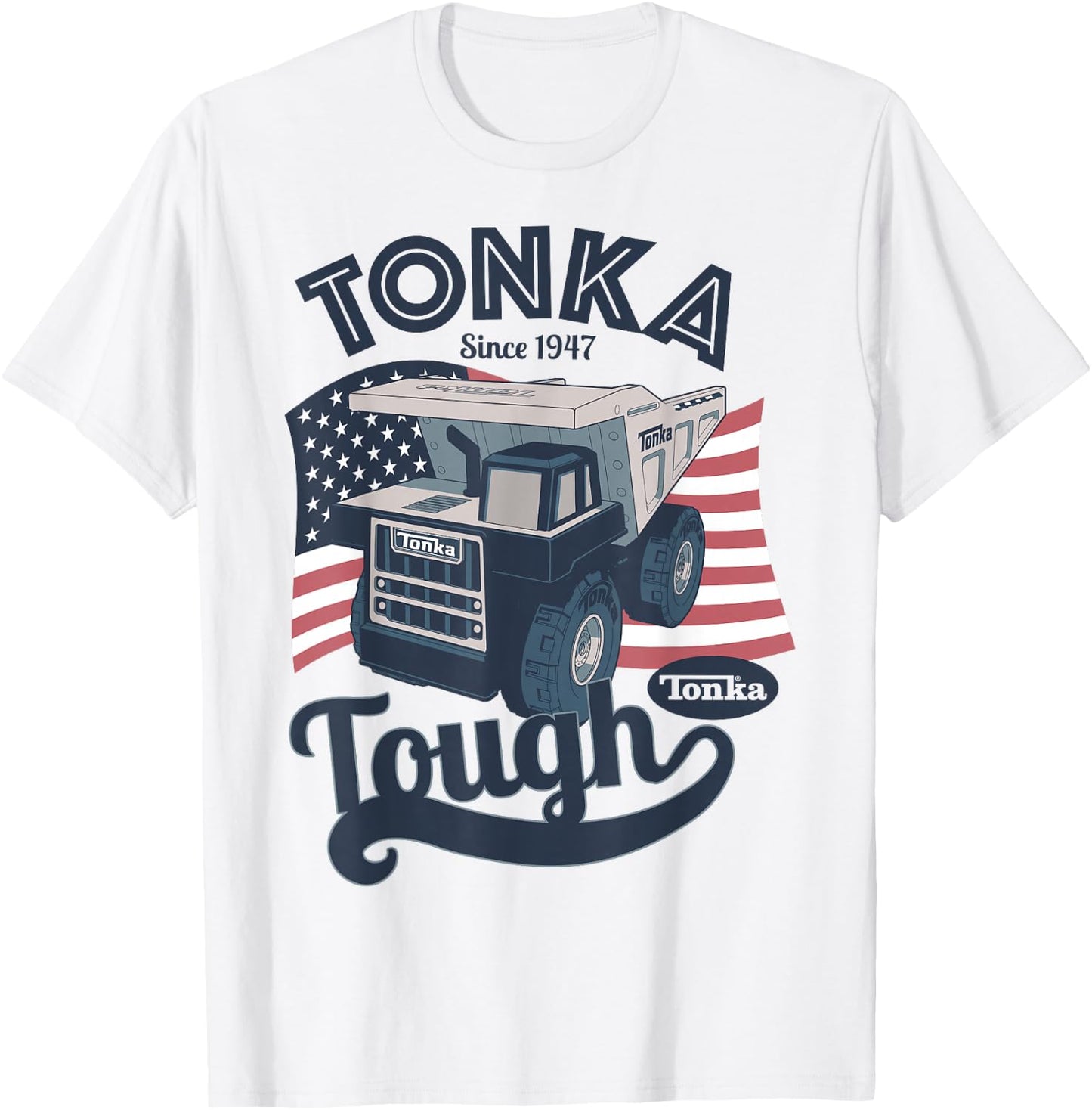 Tonka Tough American Flag Logo T-Shirt - T-Shirt | White