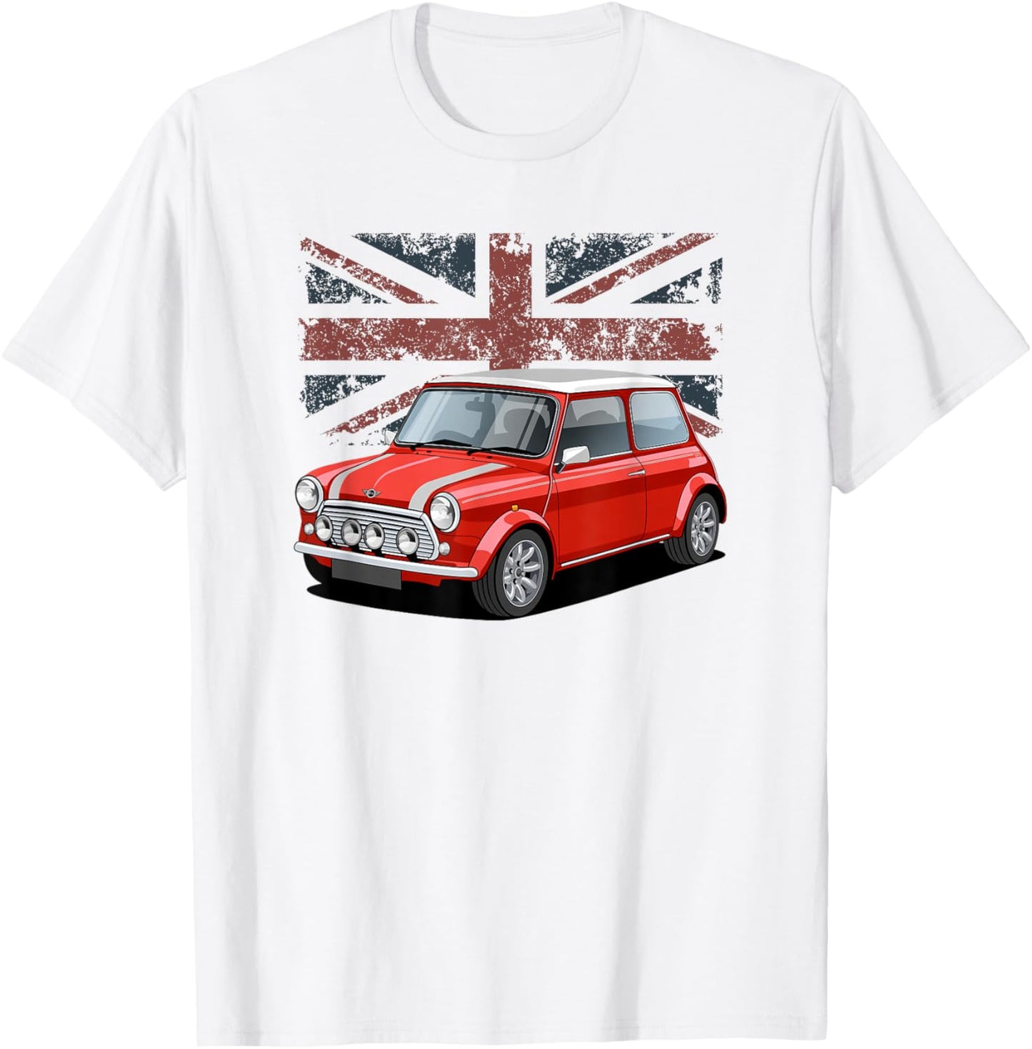 British Classic Car Red Mini Sports car T-Shirt - T-Shirt | White
