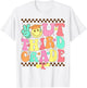 Peace Out Third Grade Last day of school Groovy 3rd Grade T-Shirt - T-Shirt | White