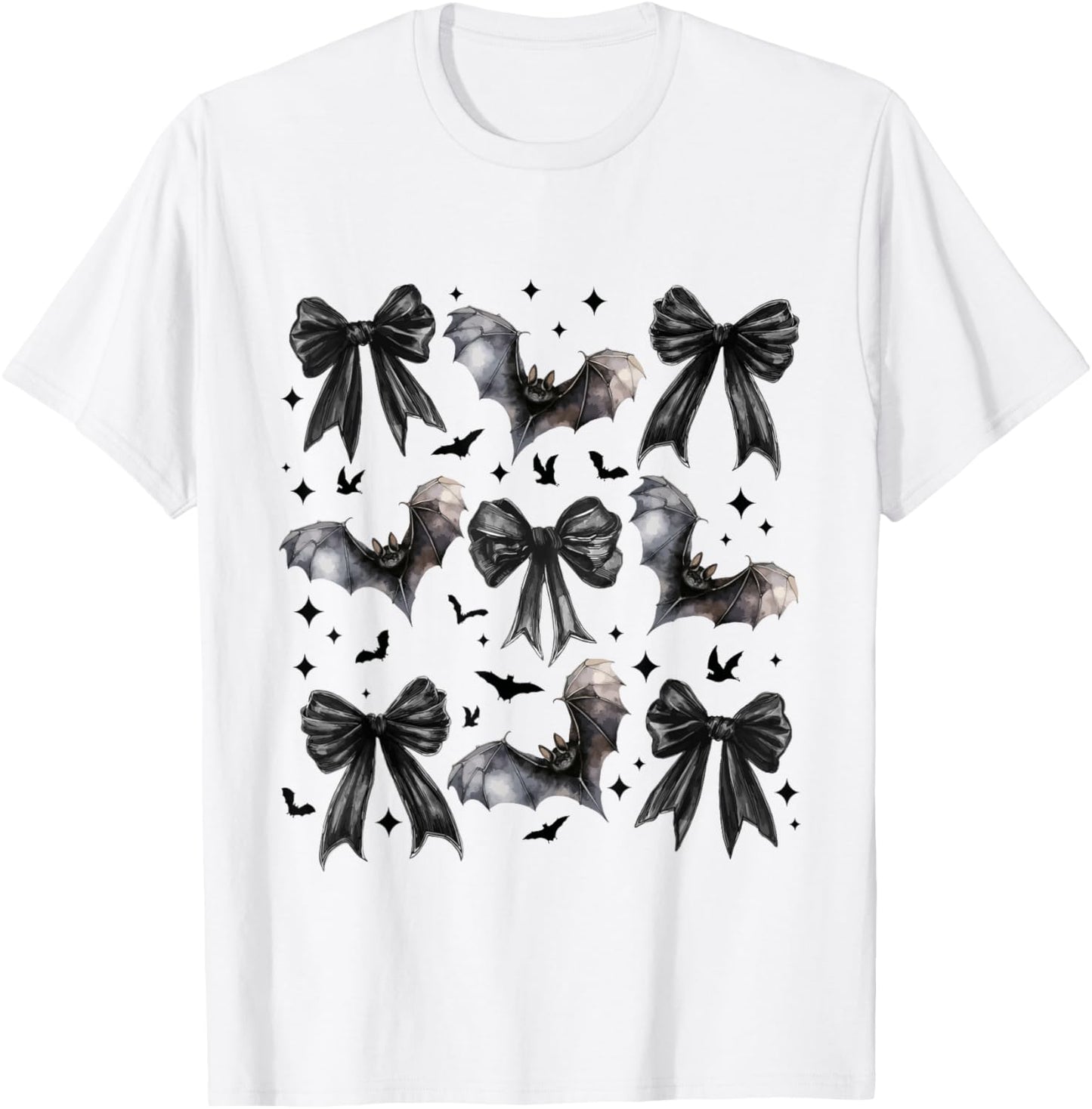 Halloween Bat Coquette Bow Halloween Bat Coquette Bows Women T-Shirt - T-Shirt | White