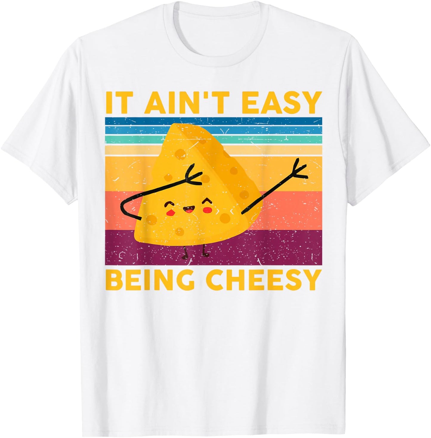 Cheese Shirt it Aint Easy Being Cheesy Funny Kids Boys Men T-Shirt - T-Shirt | White
