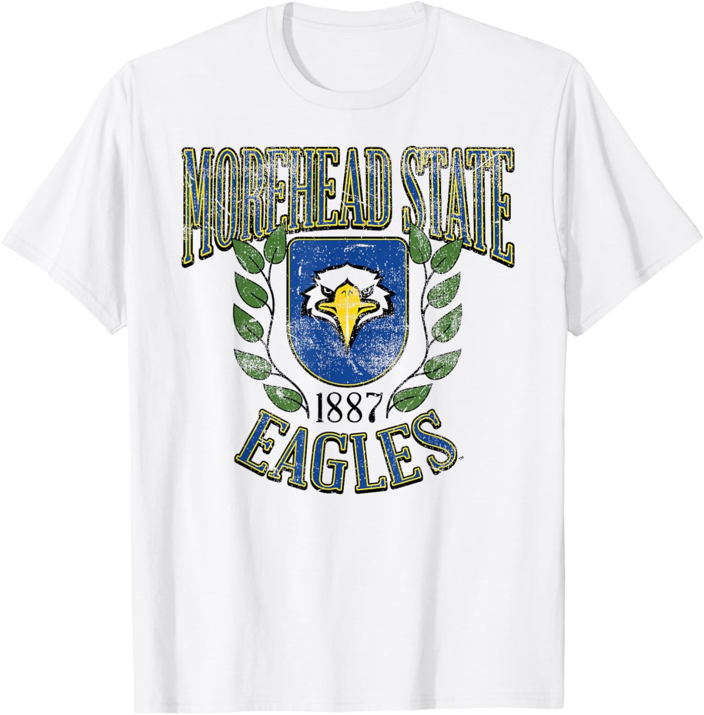 Morehead State Eagles Retro Shield White Officially Licensed T-Shirt - T-Shirt | White