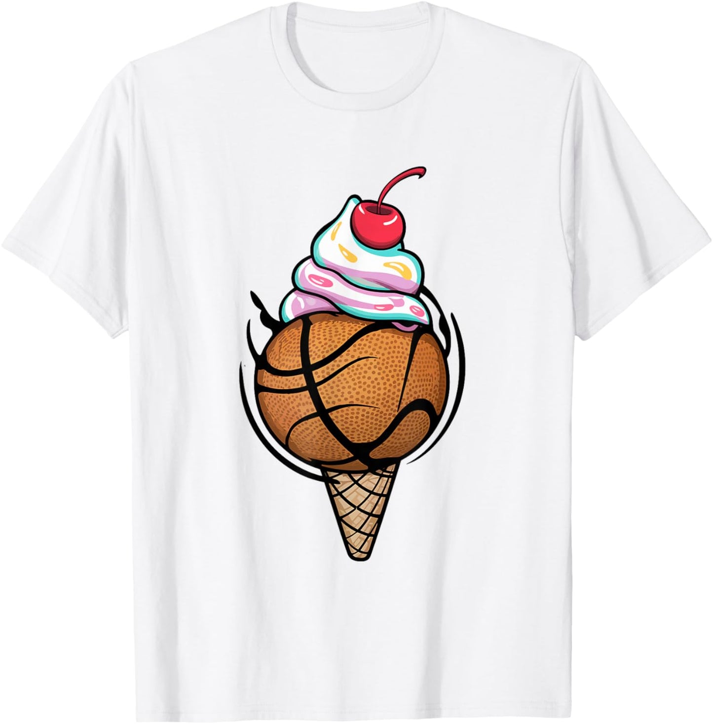 Basketball ice cream basketball T-Shirt - T-Shirt | White