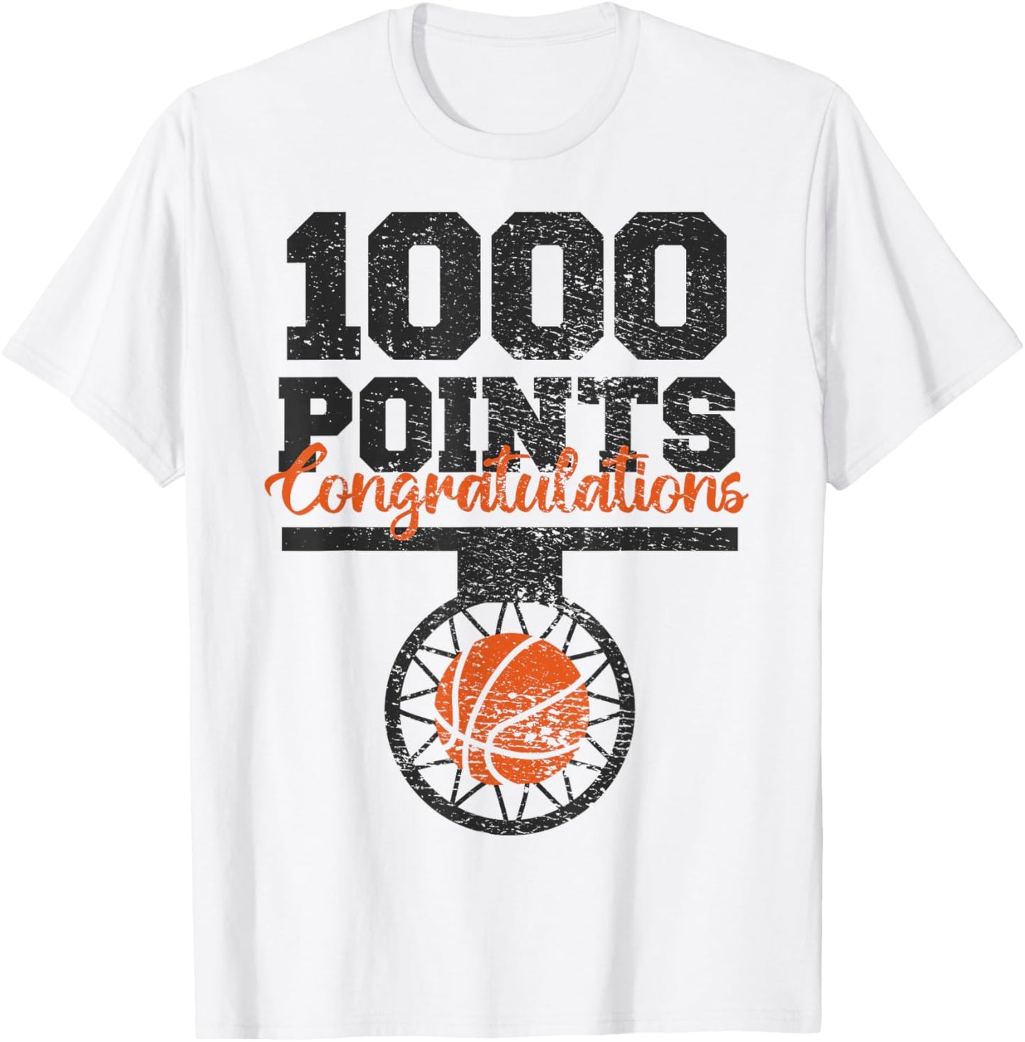 1000 Points Basketball Scorer High School Basketball Player T-Shirt - T-Shirt | White