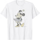 Disney Mickey and Friends Minnie Mouse Portrait Fade Vintage T-Shirt - T-Shirt | White