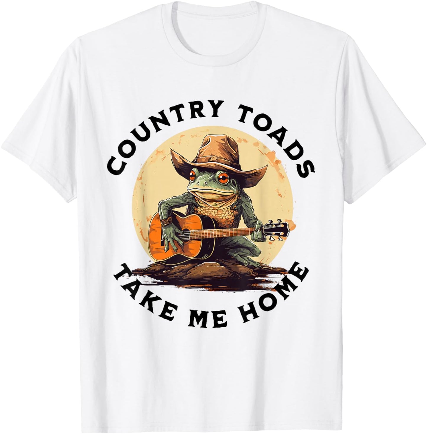 Country Toads Take Me Home Funny Country Music Toad T-Shirt - T-Shirt | White