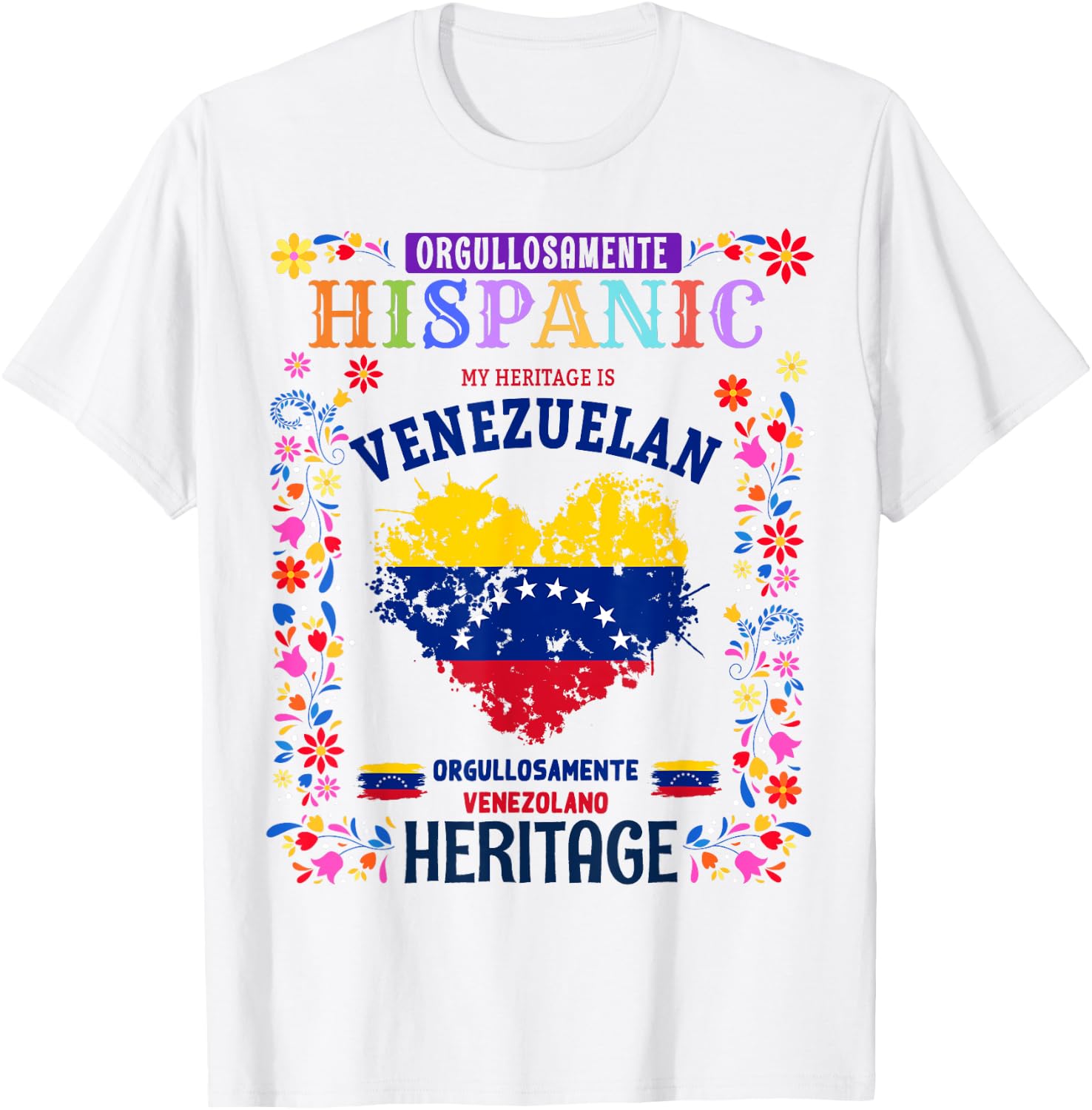Venezuelan Flag Idea For Kids & Venezuela Latin Heritage T-Shirt - T-Shirt | White