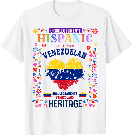 Venezuelan Flag Idea For Kids & Venezuela Latin Heritage T-Shirt - T-Shirt | White