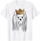 Biewer Terrier Dog Wearing Crown Men Women Girls Kids T-Shirt - T-Shirt | White