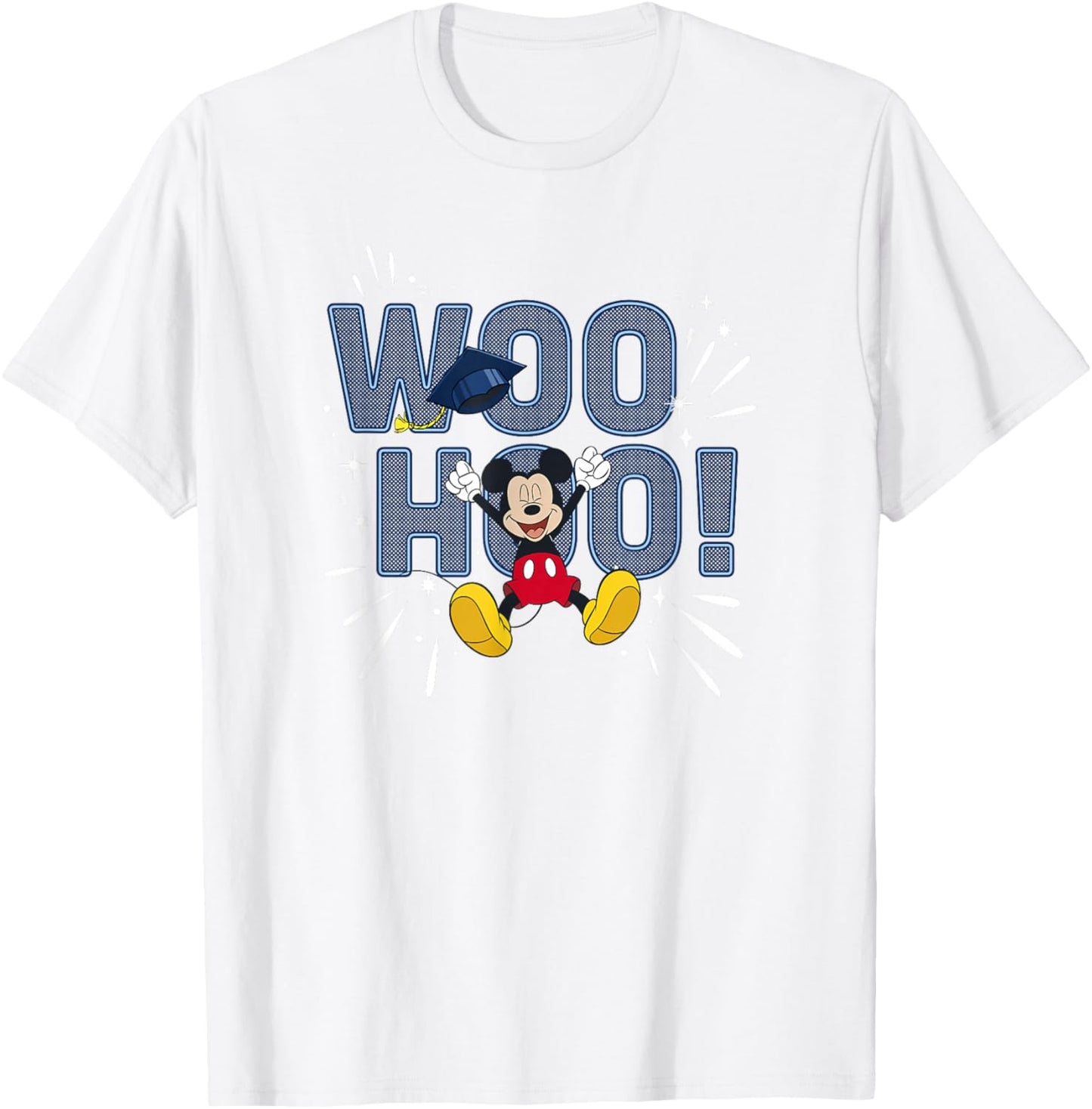 Disney Mickey Mouse Graduation Celebration Woo Hoo! T-Shirt - T-Shirt | White