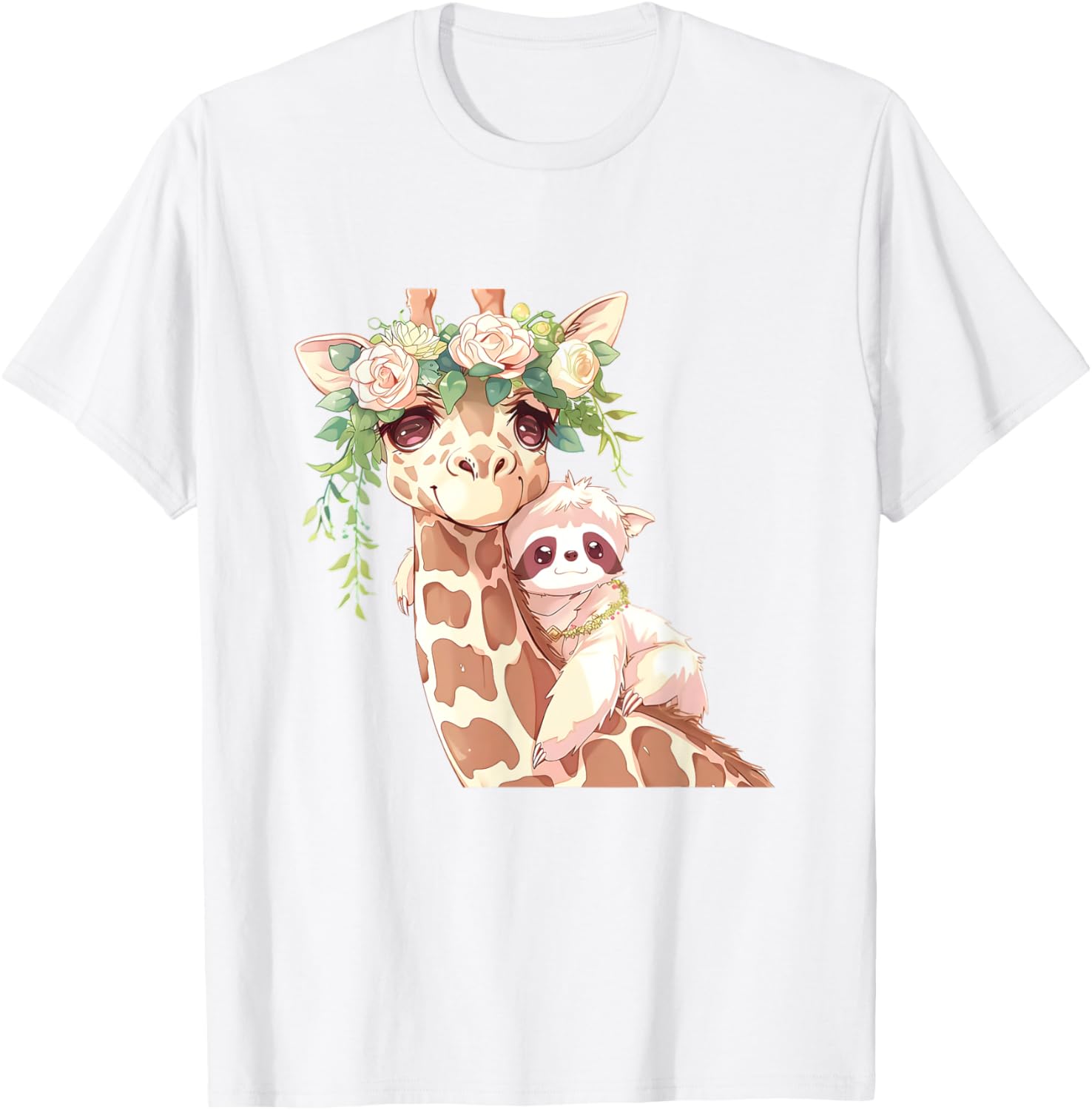 Love Giraffes Women Shirt Giraffe Lovers for kids and girls T-Shirt - T-Shirt | White
