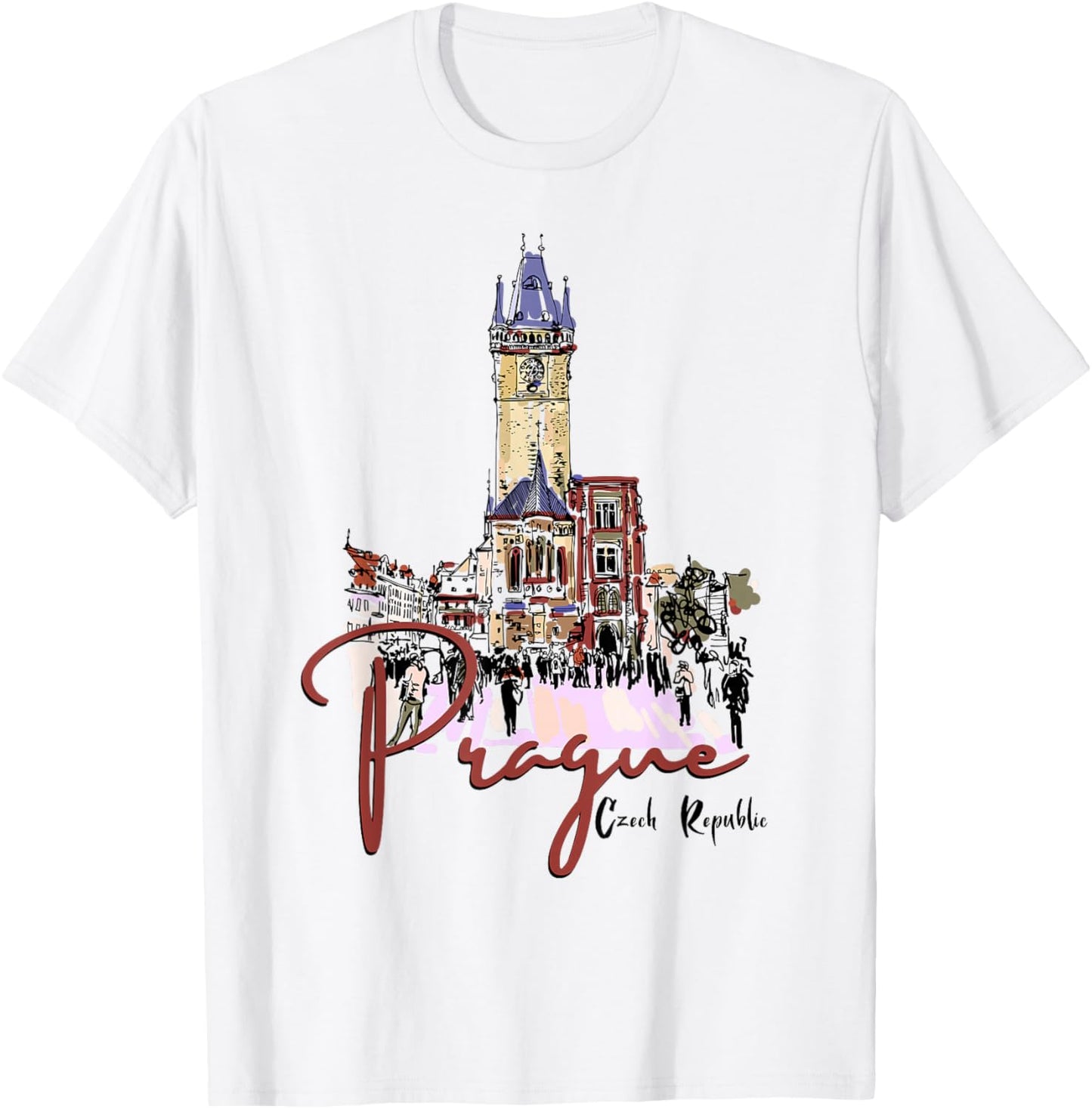 Prague Czech Republic Souvenir Prague T-Shirt - T-Shirt | White