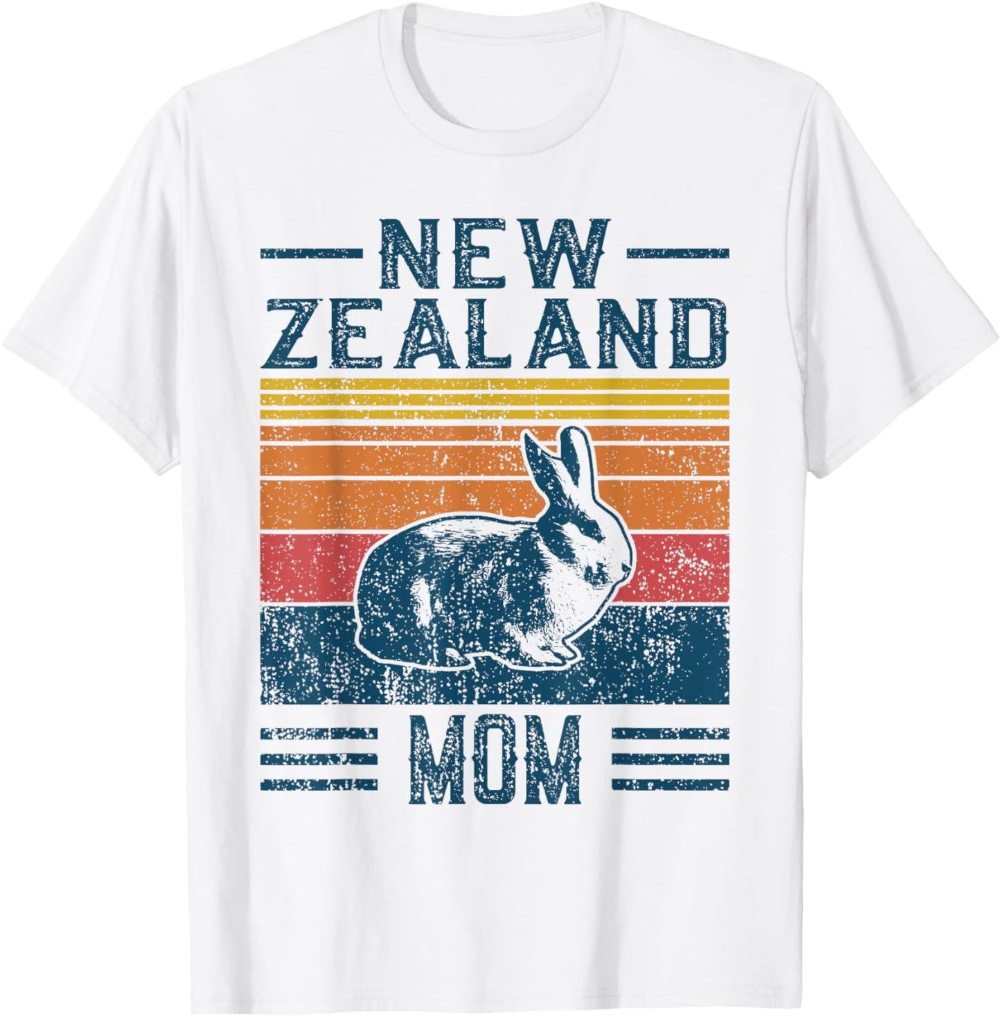 Best Rabbit Mom Women - Vintage New Zealand T-Shirt - T-Shirt | White