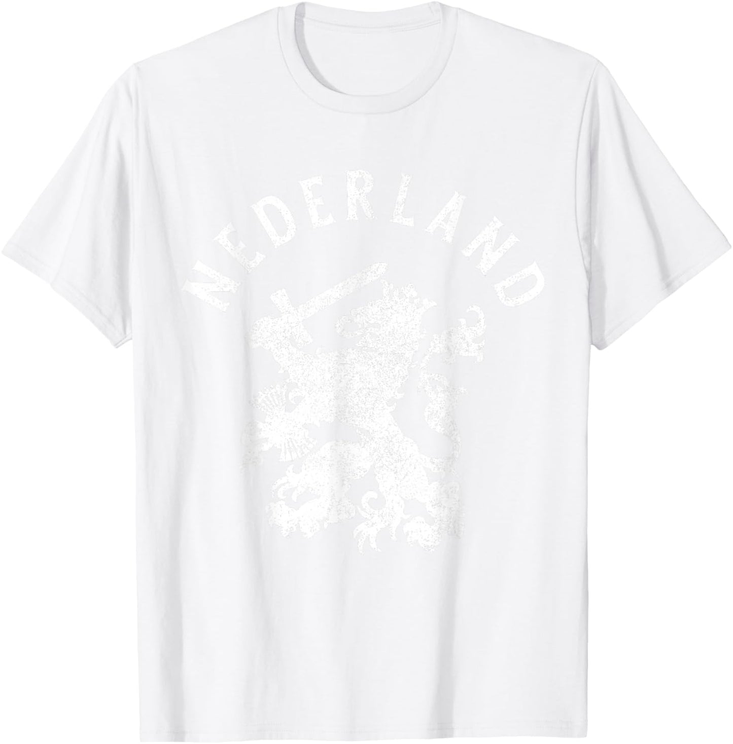 Nederland Netherlands Lion Holland Vintage Orange T-Shirt - T-Shirt | White