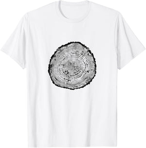Tree Growth Rings Environmental T-Shirt - T-Shirt | White