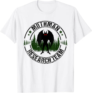 Mothman Research Team Men Women Kids Moth Man Search Cryptid T-Shirt - T-Shirt | White
