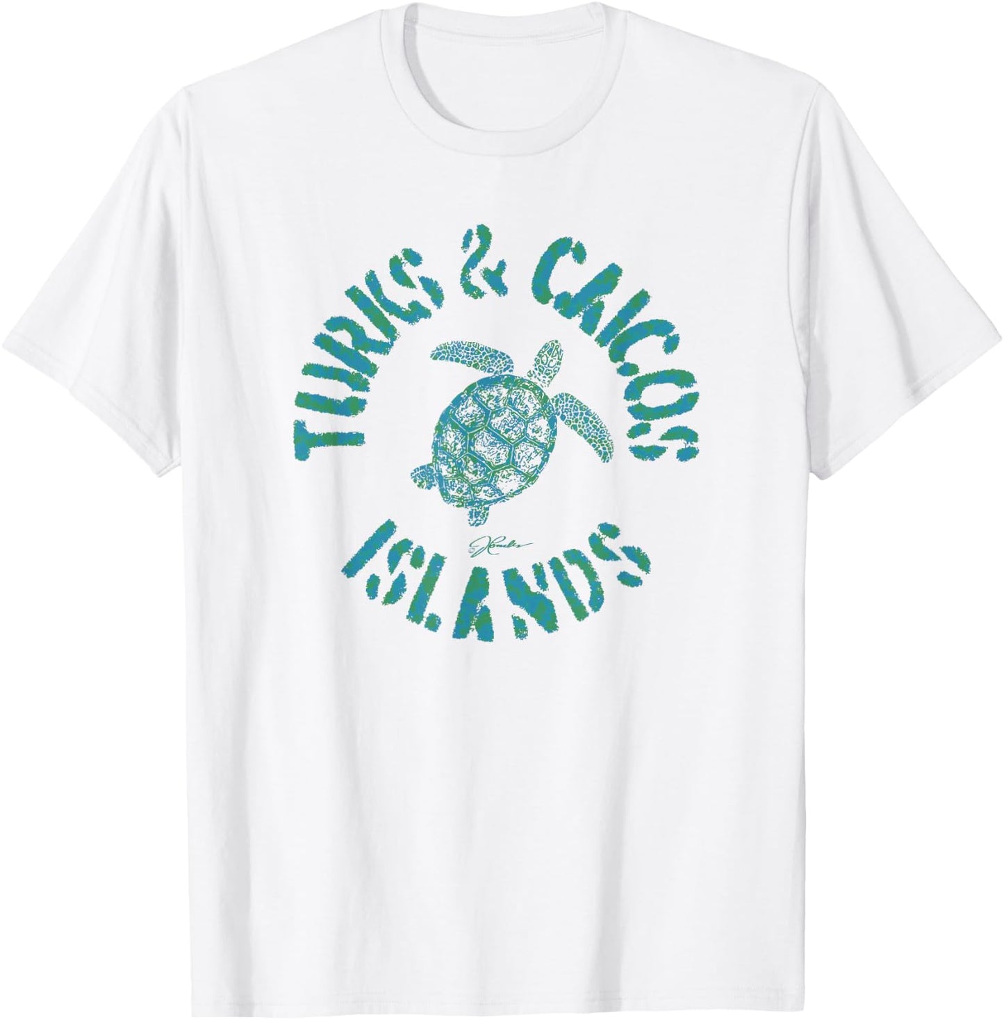 JCombs: Turks & Caicos Islands Sea Turtle T-Shirt - T-Shirt | White
