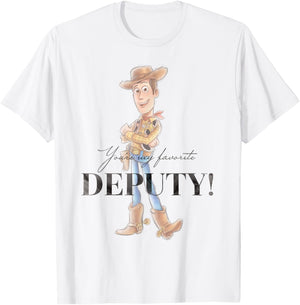 Disney 100 and Pixar's Toy Story Woody My Favorite Deputy T-Shirt - T-Shirt | White