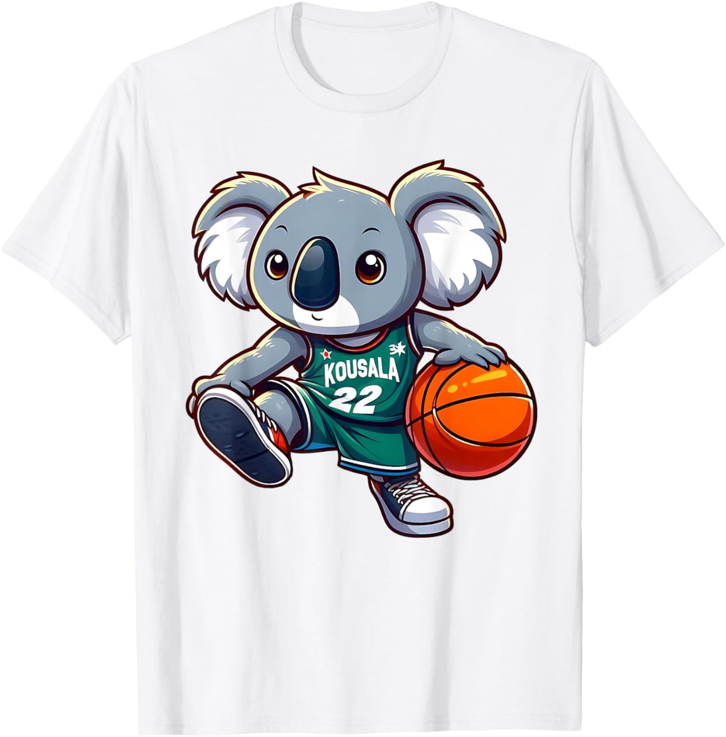 Koala playing Basketball T-Shirt - T-Shirt | White