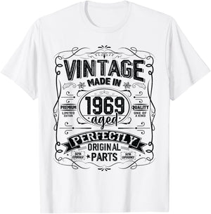 Vintage 1969 Classic 1969 Limited Edition Men Women Birthday T-Shirt - T-Shirt | White