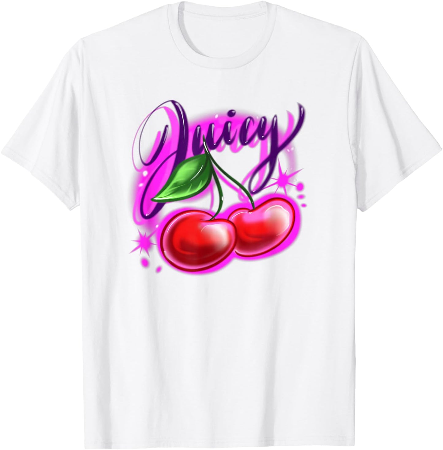 Classic Airbrush Style Illustration Y2k Retro Aesthetic T-Shirt - T-Shirt | White