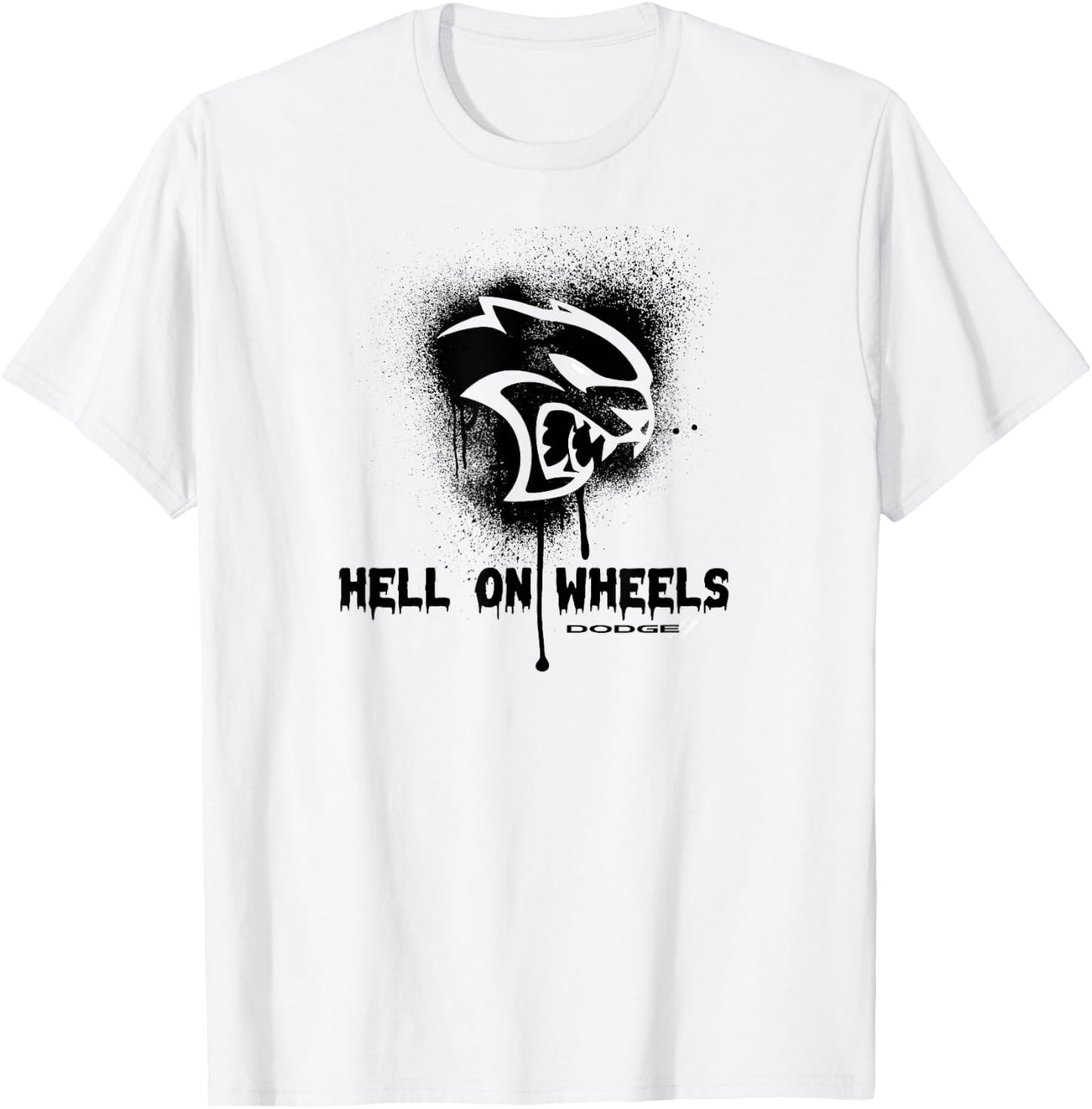 Dodge Hellcat Hell on Wheels T-Shirt - T-Shirt | White