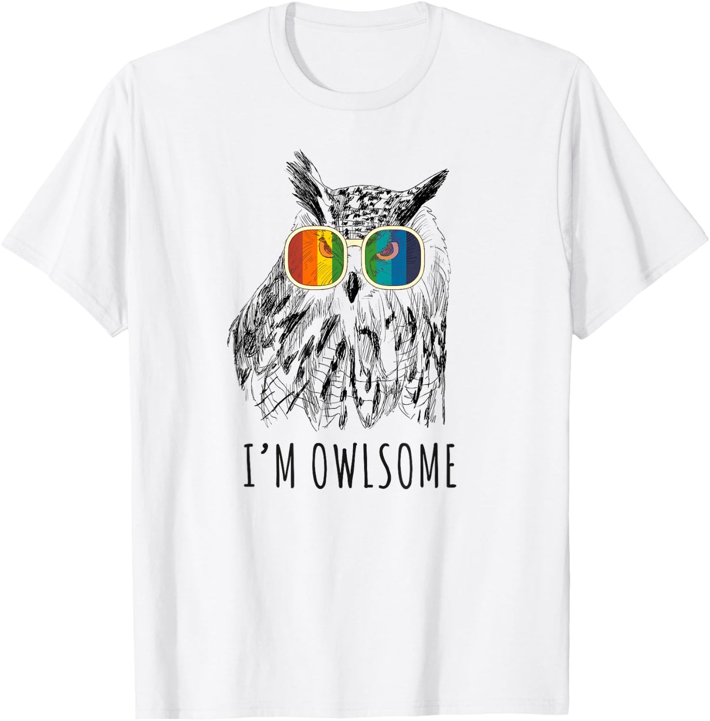 I'm Owlsome Cute Owl Women Girls Owl Lover Gifts T-Shirt - T-Shirt | White