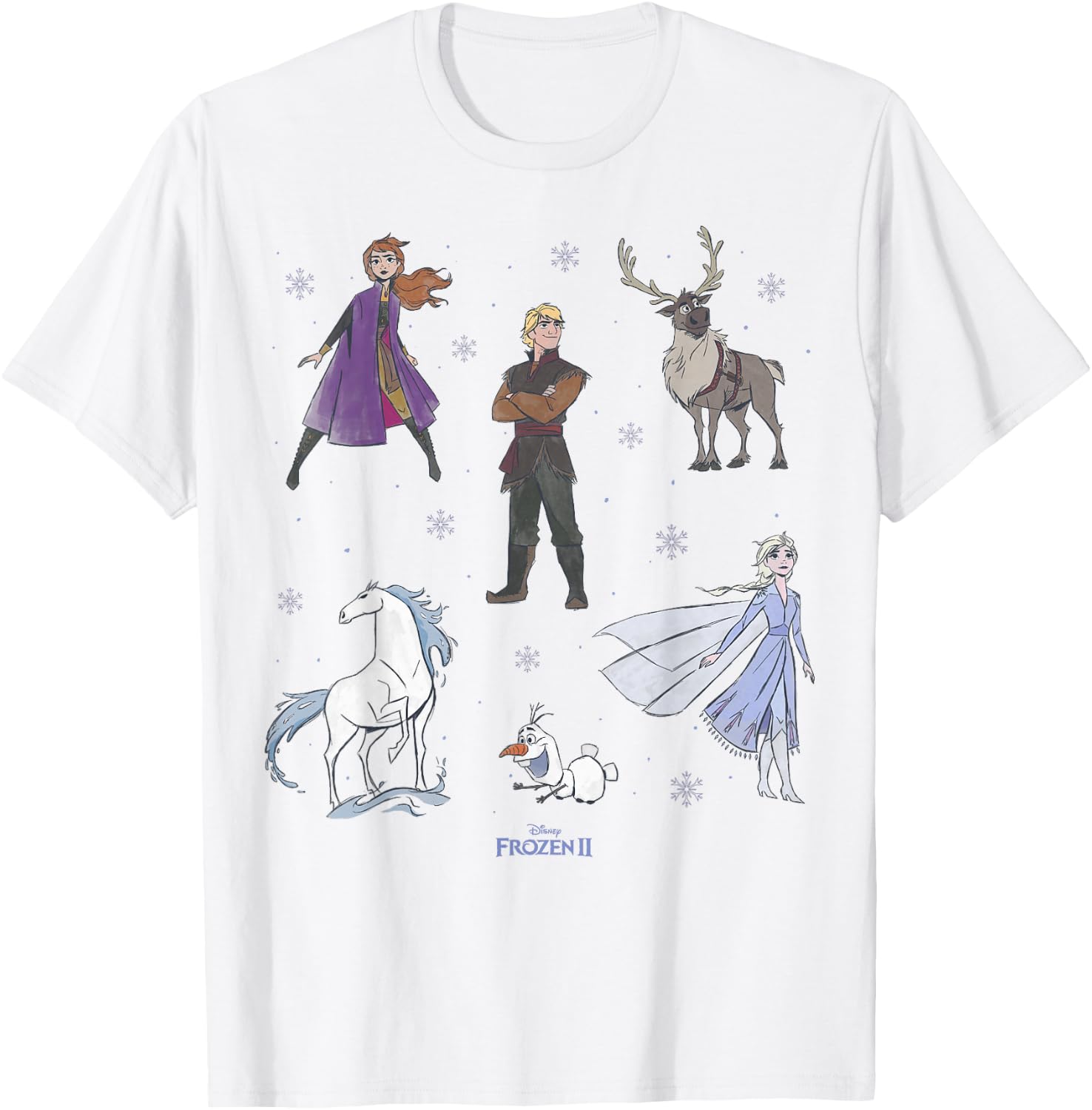 Disney Frozen 2 Cast Group Shot Poster T-Shirt - T-Shirt | White