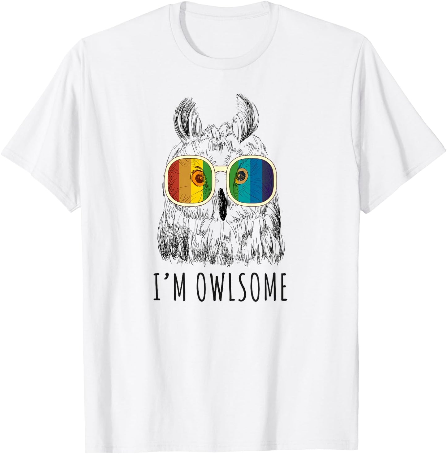 I'm Owlsome Cute Owl Shirts Women, Girls, Owl Lover Gifts T-Shirt - T-Shirt | White