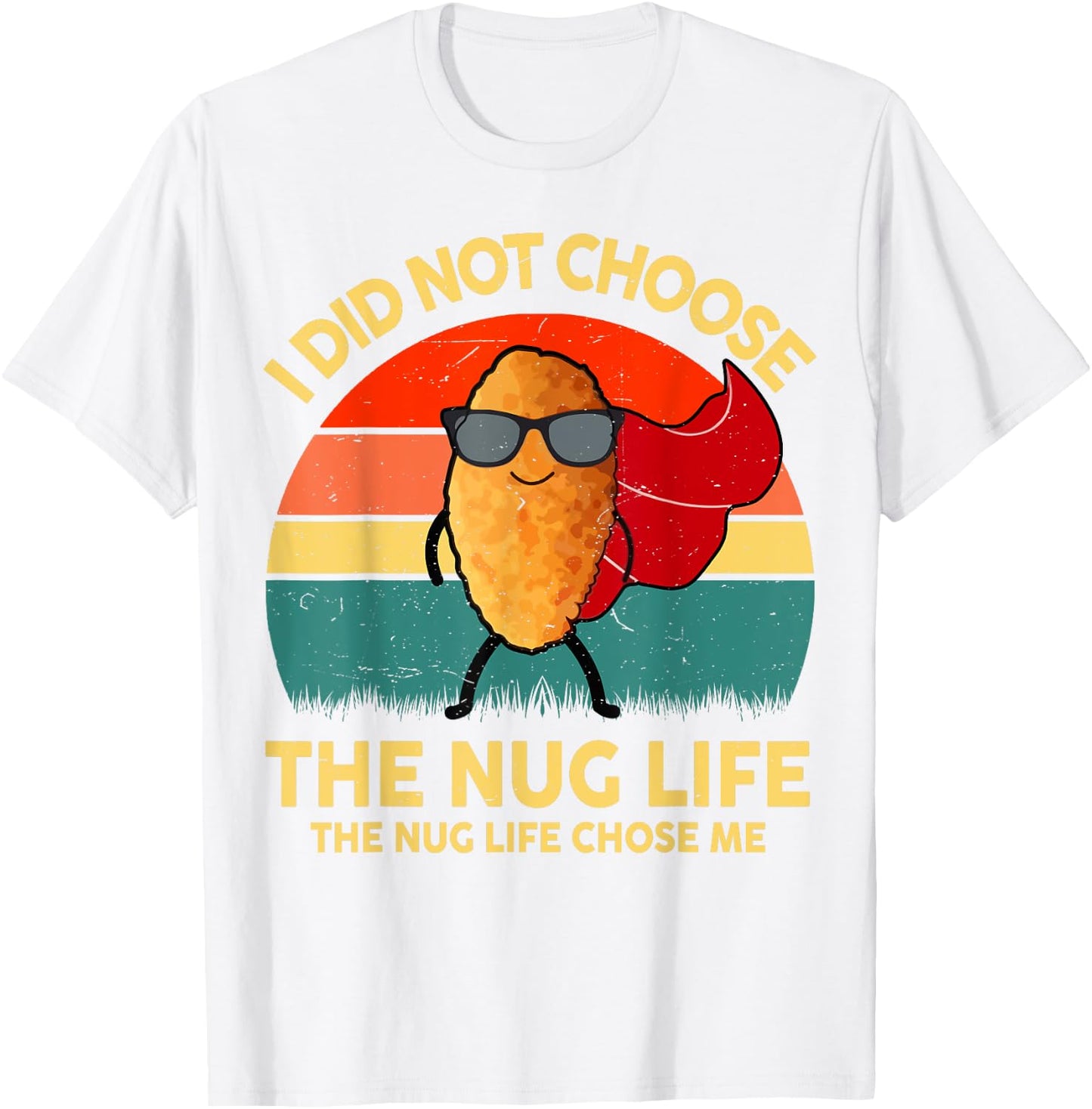 Kids Nug-Life Toddler Boy Funny I Love Chicken Nuggets Retro T-Shirt - T-Shirt | White