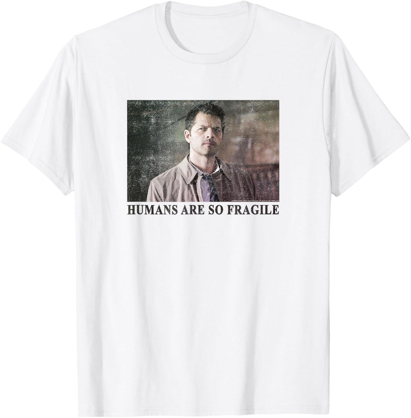 Supernatural Castiel Humans are So Fragile T-Shirt - T-Shirt | White